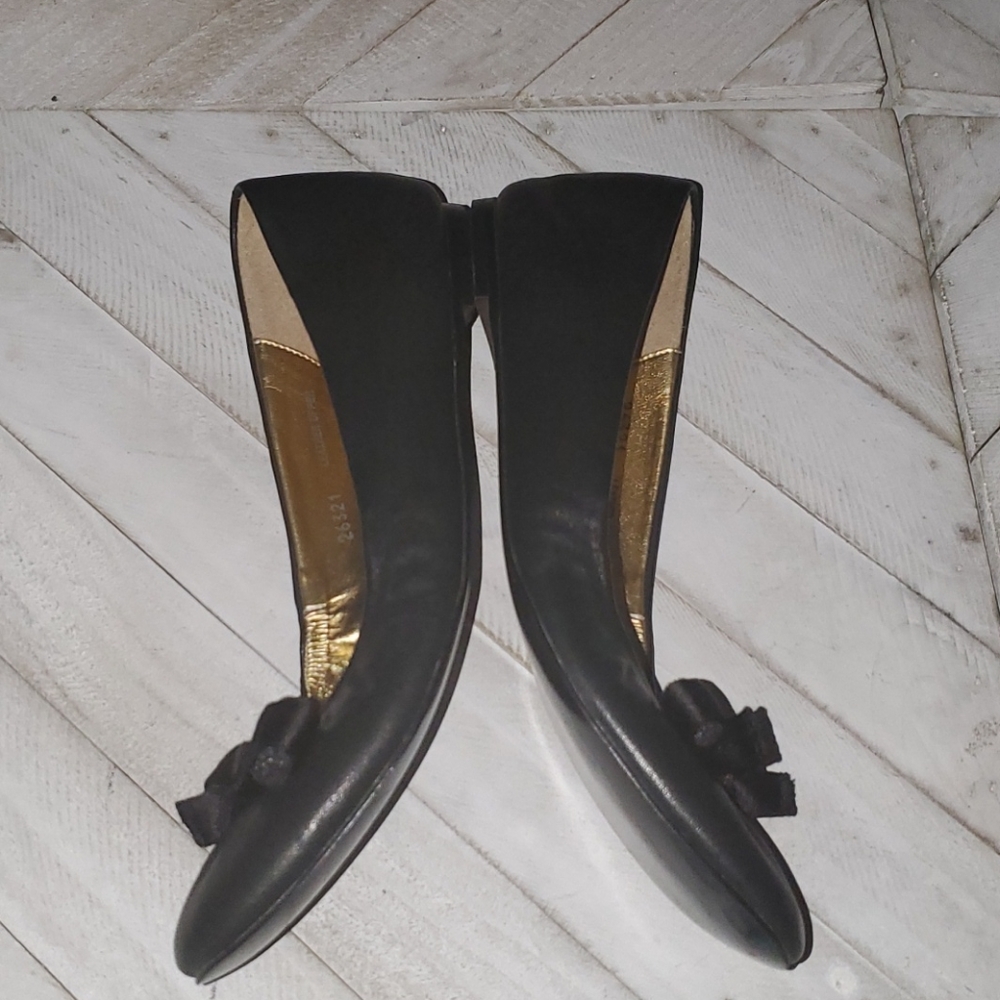 J. Crew Size 7 Black Leather Ballet Flats